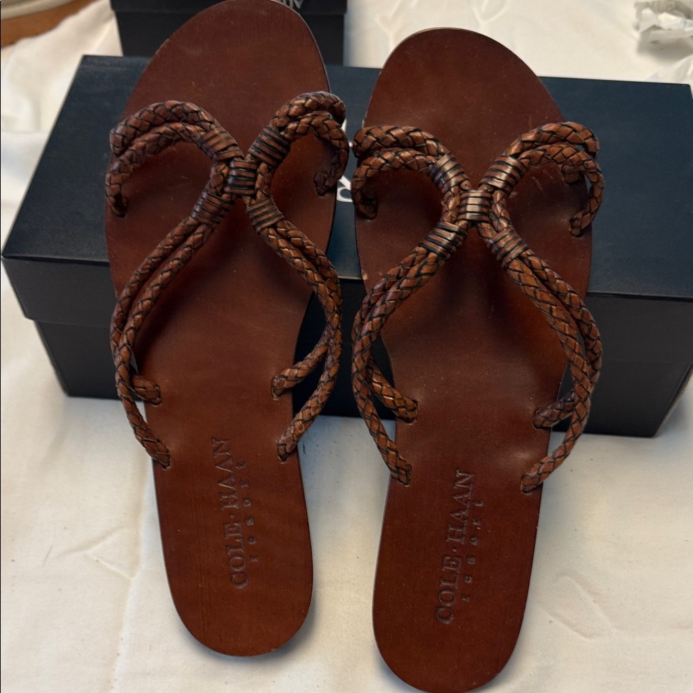 Cole Haan Women's Tan Braided Sandals
